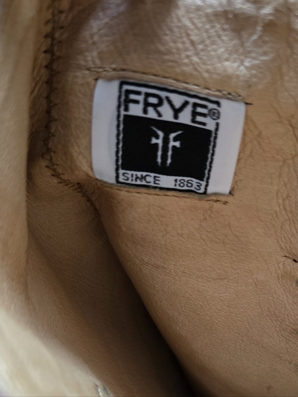FRYE Celia X Stitch Brown Pebble Leather Tall Pull On Riding Boots Size 7 B - Picture 12 of 12